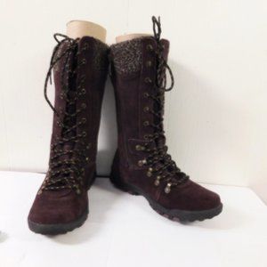 Khombu Womens Brown Suede Winter Boots Jessica sz8